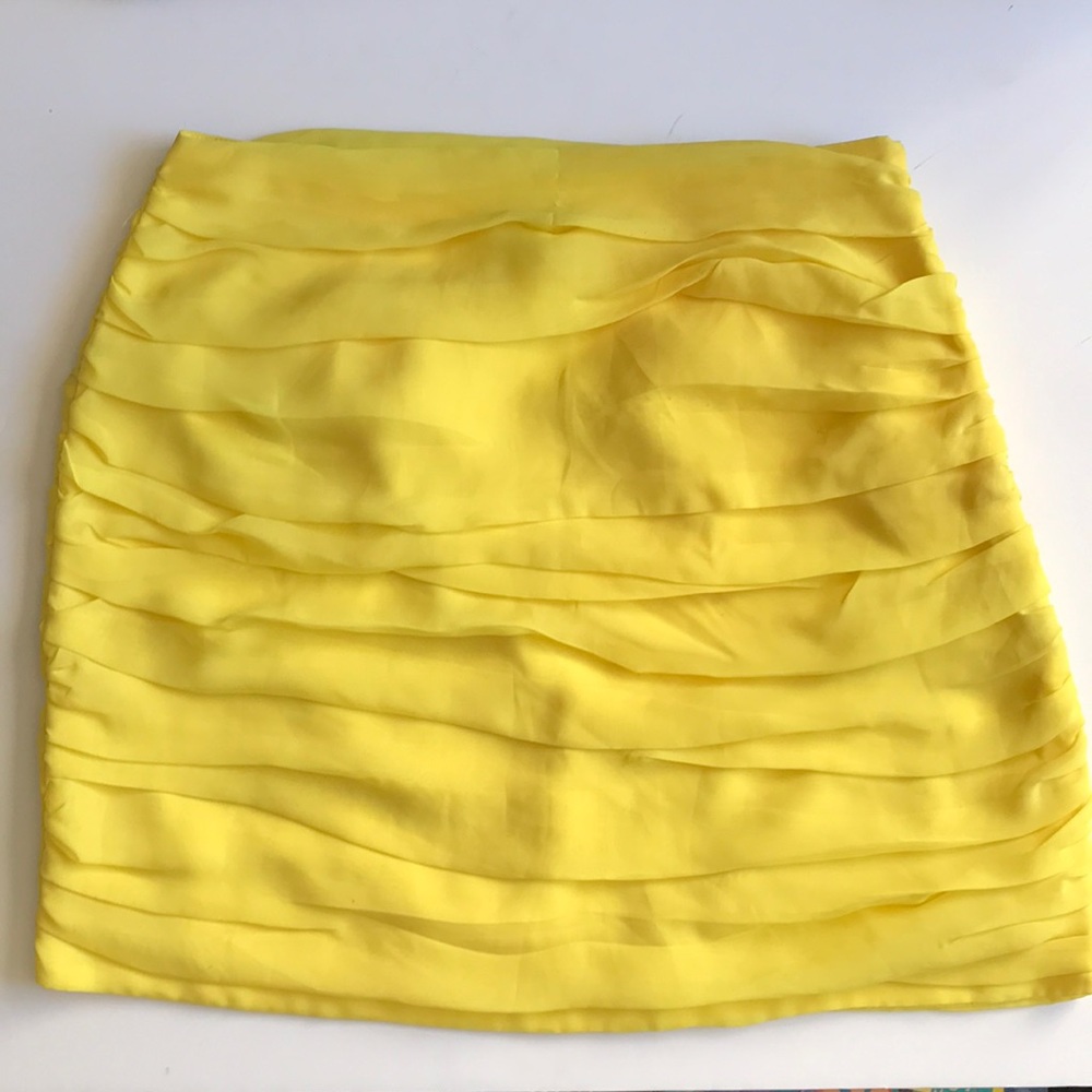Bright Yellow Pleated Mini